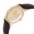   ASTRON 5168-9 elegáns férfi karóra, arany színű nemesacél tok, barna bőrszíj, római számos, arany színű számlap, keményített ásványüveg, quartz szerkezet, 50 m (5 ATM) vízállóság