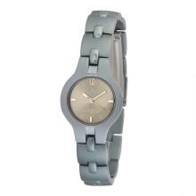 ASTRON 5261-4 női karóra, ékszeróra, szürke színű ALUMÍNIUM tok, szürke színű ALUMÍNIUM csat, barna számlap, keményített ásványüveg, quartz szerkezet, cseppmentes vízállóság