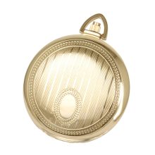 Astron zsebóra, arany színű tok és lánc, fehér számlap, római számok