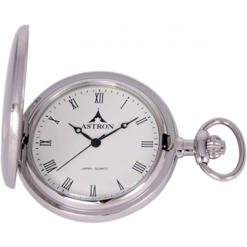 Astron férfi zsebóra, quartz, bicolor színű fémtok, fehér / római számos számlap
