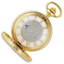 Astron férfi zsebóra, quartz, bikolor színű fémtok, fehér / római számos számlap