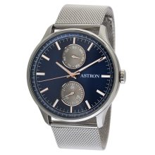 ASTRON 5501-0 férfi karóra, multifunkciós, ezüst színű nemesacél tok, ezüst színű nemesacél csat, kék számlap, keményített ásványüveg, quartz szerkezet, 50 m (5 ATM) vízállóság