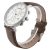   ASTRON 5504-8 férfi karóra, chronograph, ezüst színű nemesacél tok, barna bőrszíj, fehér számlap, keményített ásványüveg, quartz szerkezet, cseppmentes vízállóság