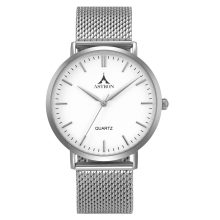 ASTRON 5505-7 férfi karóra, ezüst színű nemesacél tok, ezüst színű nemesacél csat, fehér számlap, keményített ásványüveg, quartz szerkezet, cseppmentes vízállóság