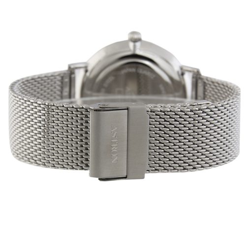 ASTRON 5505-7 férfi karóra, ezüst színű nemesacél tok, ezüst színű nemesacél csat, fehér számlap, keményített ásványüveg, quartz szerkezet, cseppmentes vízállóság