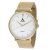   ASTRON 5505-8 férfi karóra, arany színű nemesacél tok, ezüst színű nemesacél csat, fehér számlap, keményített ásványüveg, quartz szerkezet, cseppmentes vízállóság