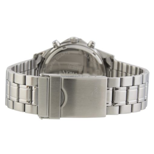 ASTRON 5510-1 sportos férfi karóra, ezüst színű nemesacél tok, ezüst színű nemesacél csat, fekete számlap, keményített ásványüveg, multifunkciós quartz szerkezet, 50 m (5 ATM) vízállóság