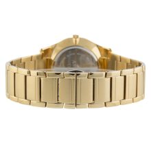 ASTRON 5512-8 elegáns férfi karóra, multifunkciós, arany színű nemesacél tok, arany színű nemesacél csat, fehér számlap, zafírüveg, quartz szerkezet, cseppmentes vízállóság