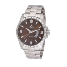 ASTRON 5517-5 férfi karóra, ezüst színű nemesacél tok, ezüst színű nemesacél csat, barna számlap, keményített ásványüveg, quartz szerkezet, 100 m (10 ATM) vízállóság