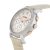   ASTRON 5540-5 divatos női karóra, chronograph, bicolor nemesacél tok, bézs bőrszíj, fehér számlap, keményített ásványüveg, quartz szerkezet, cseppmentes vízállóság