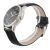   ASTRON 5552-1 férfi karóra, ezüst színű nemesacél tok, fekete bőrszíj, fekete számlap, keményített ásványüveg, quartz szerkezet, 50 m (5 ATM) vízállóság