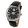 ASTRON 5574-1 férfi karóra, ezüst színű nemesacél tok, fekete bőrszíj, fekete számlap, keményített ásványüveg, quartz szerkezet, 50 m (5 ATM) vízállóság