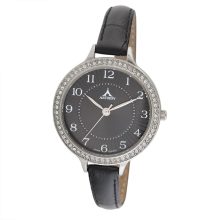 ASTRON 5580-1 női karóra, ezüst színű nemesacél tok, fekete bőrszíj, gun (szürke) színű számlap, keményített ásványüveg, quartz szerkezet, 50 m (5 ATM) vízállóság