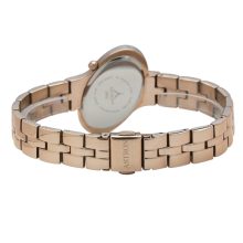 ASTRON 5593-8 női karóra, rózsaarany színű nemesacél tok, arany színű nemesacél csat, fehér számlap, keményített ásványüveg, quartz szerkezet, cseppmentes vízállóság