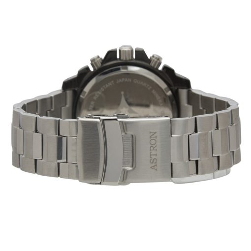 ASTRON 5652-1 férfi karóra, chronograph, ezüst színű nemesacél tok, ezüst színű nemesacél csat, fekete számlap, keményített ásványüveg, quartz szerkezet, 50 m (5 ATM) vízállóság