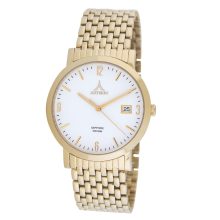 ASTRON 5680-0 férfi karóra, arany színű nemesacél tok, arany színű nemesacél csat, fehér számlap, zafír, quartz szerkezet, 50 m (5 ATM) vízállóság