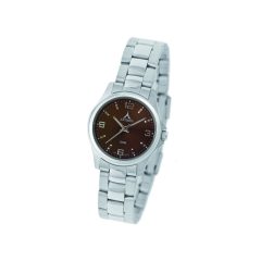   ASTRON 5718-6 női karóra, ezüst színű nemesacél tok, ezüst színű nemesacél csat, barna számlap, keményített ásványüveg, quartz szerkezet, 100 m (10 ATM) vízállóság