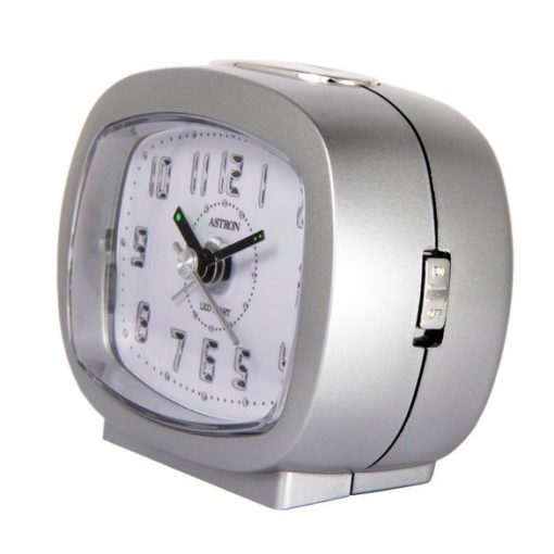 Astron ébresztőóra, quartz, ezüst színű, LED-es számlap