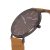   ASTRON 8014-5 elegáns férfi karóra, fekete színű nemesacél tok, barna bőrszíj, barna számlap, keményített ásványüveg, quartz szerkezet, cseppmentes vízállóság