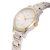   ASTRON 8018-8 elegáns női karóra, bicolor nemesacél tok, bicolor nemesacél csat, fehér számlap, keményített ásványüveg, quartz szerkezet, cseppmentes vízállóság