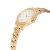   ASTRON 8018-9 elegáns női karóra, arany színű nemesacél tok, arany színű nemesacél csat, fehér számlap, keményített ásványüveg, quartz szerkezet, cseppmentes vízállóság