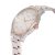   ASTRON 8019-0 elegáns férfi karóra, bicolor nemesacél tok, bicolor nemesacél csat, fehér számlap, keményített ásványüveg, quartz szerkezet, cseppmentes vízállóság