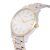   ASTRON 8019-8 elegáns férfi karóra, bicolor nemesacél tok, bicolor nemesacél csat, fehér számlap, keményített ásványüveg, quartz szerkezet, cseppmentes vízállóság
