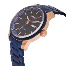 ASTRON 8020-2 sportos férfi karóra, bicolor nemesacél tok, kék nemesacél csat, kék számlap, keményített ásványüveg, quartz szerkezet, 50 m (5 ATM) vízállóság