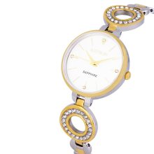 ASTRON 8029-0 női karóra, ékszeróra, bicolor nemesacél tok, bicolor nemesacél csat, fehér számlap, zafír üveg, quartz szerkezet, cseppmentes vízállóság