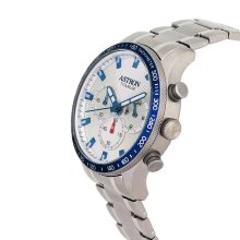 ASTRON 8031-6 sportos férfi karóra, ezüst színű titánium tok, titánium csat, ezüst színű számlap, keményített ásványüveg, chronograph quartz szerkezet, 100 m (10 ATM) vízállóság