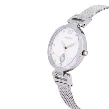 ASTRON 8038-7 női karóra, ékszeróra, ezüst színű nemesacél tok és csat, fehér színű számlap, keményített ásványüveg, quartz szerkezet, cseppmentes vízállóság