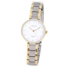 ASTRON 8044-9 női karóra, bicolor (arany) színű titánium tok, titánium csat, fehér számlap, keményített ásványüveg, quartz szerkezet, 50 m (5 ATM) vízállóság