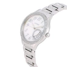 ASTRON 8054-7 női karóra, ezüst színű nemesacél tok és csat, fehér / gyöngyház színű számlap, keményített ásványüveg, quartz szerkezet, 50 m (5 ATM) vízállóság