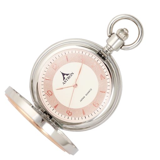 Astron férfi zsebóra, quartz, bicolor (ezüst + rózsaarany) színű tok, arab számos számlap