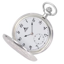 Astron férfi zsebóra, mechanikus szerkezet, bicolor (ezüst+rozé) színű fémtok, fehér színű arab számos számlap, 50 mm