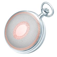 Astron férfi zsebóra, mechanikus, bicolor (ezüst + rózsaarany) színű tok, római számos fehér számlap