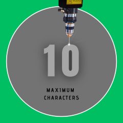 Text engraving - maximum 10 characters